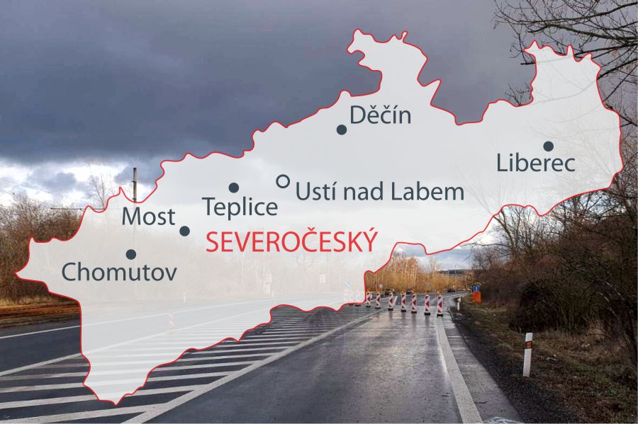 Realizace DIO a pronájem dopravního značení -Severočeský kraj - Chomutov - Most - Teplice - Ústí - Děčín - Liberec