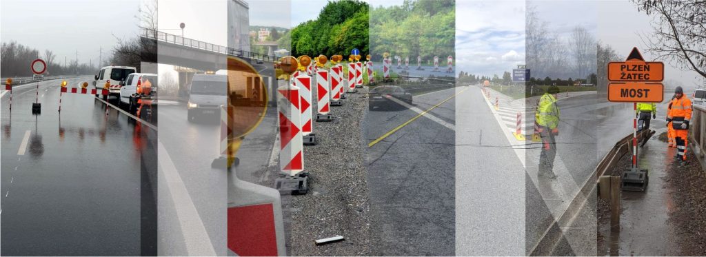 pronájem dopravního značení, semafory, dopravní značky, zábrany, směrové desky, blikače, kužely, podstavce, zajištění servisu pro dopravní stavby