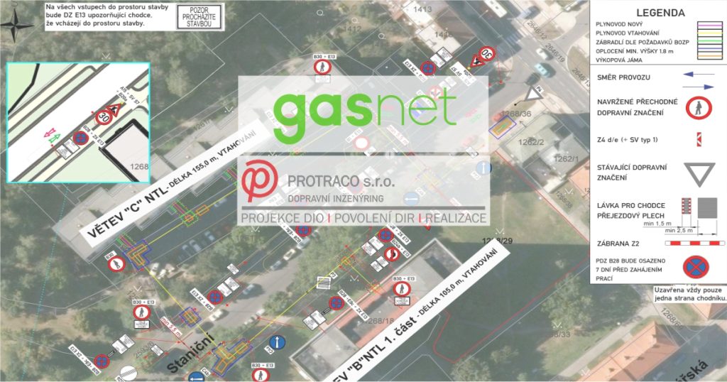 Projekt DIO a dopravní inženýring pro plynovod GasNet – Rekonstrukce MS Plzeň Staniční.